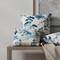 Blue Stain Resistant Performance Global Toile Novelty Print Upholstery Fabric by The Yard - SKU: Linford Sapphire